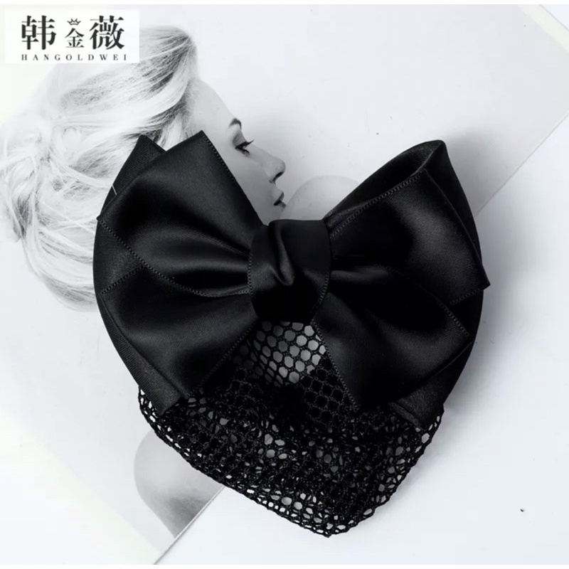 Kẹp Búi Tóc Nơ Lưới Công Sở Cho Nữ