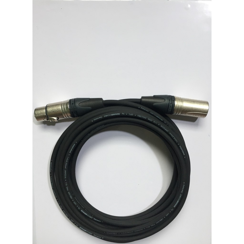 dây micro - jack canon(XLR) to XLR -  jack Neutrik - cable Sommer model SC-Semicolon 2 AES/EBU