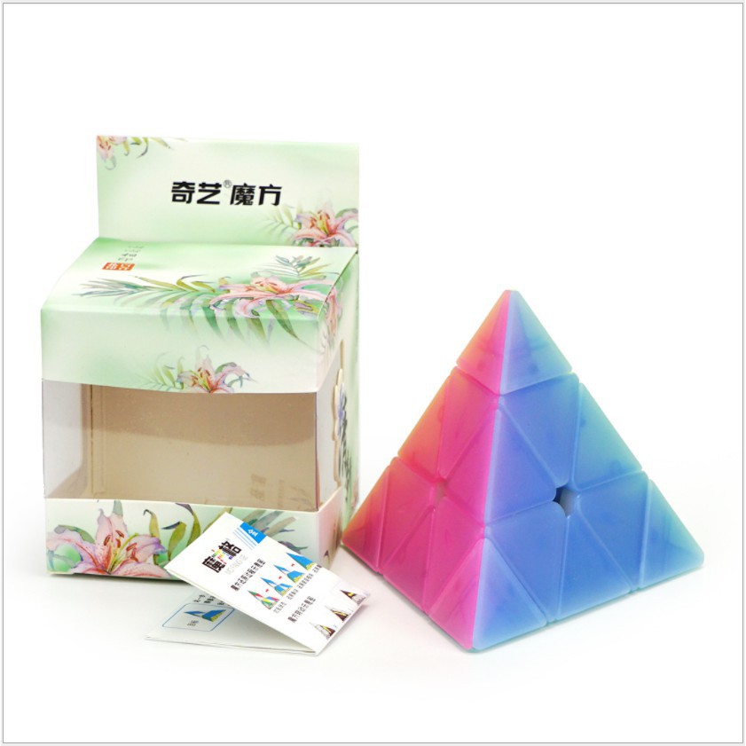 Rubik Jelly khối tam giác Pyramid - Rubik biến thể màu thạch anh