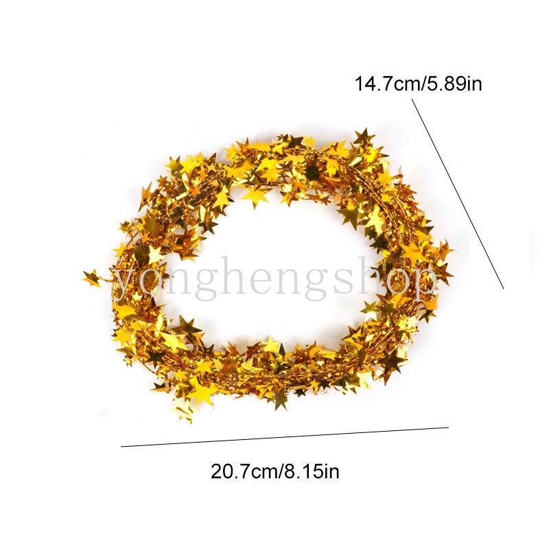 Dây Ruy Băng Ngôi Sao 5M Trang Trí Giáng Sinh/ Năm Mới/ Tiệc Cưới DIY
