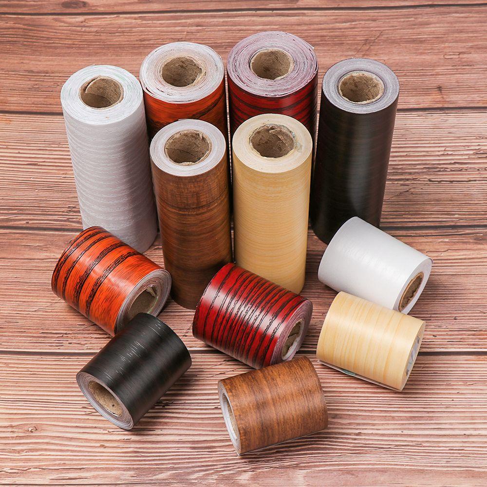 Benytro Miếng Dán Viền Tường Bằng PVC Họa Tiết Vân Gỗ Chống Thấm Nước Nhiều Màu Sắc