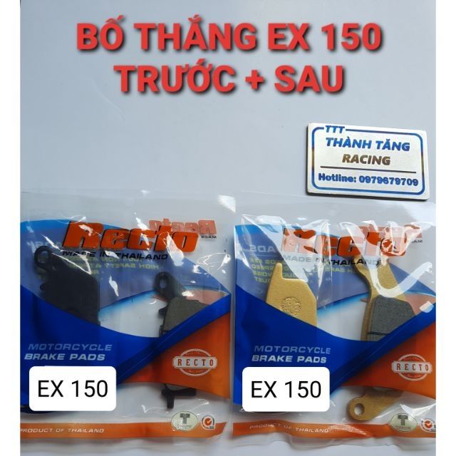 BỐ THẮNG TRƯỚC + SAU EXCITER 150 RECTO MADE IN THAILAN CHÍNH HÃNG