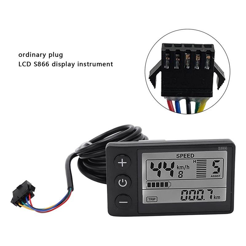Màn Hình LCD S866 Chống Thấm Nước IP65 Cho Xe Đạp Điện