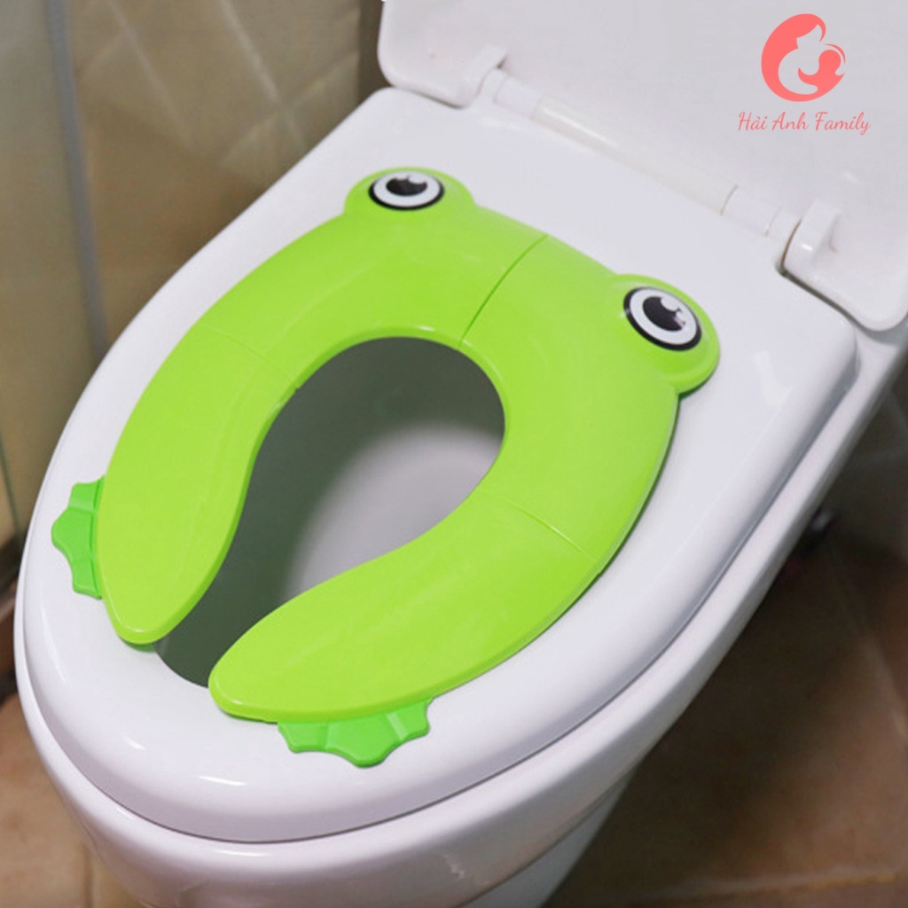Nắp thu gọn bồn cầu cho bé đi vệ sinh có thể gắp gọn mang ra ngoài, đi du lịch