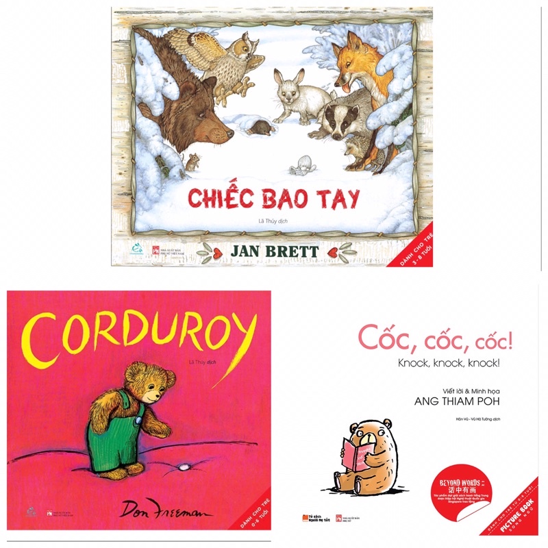 Sách - Combo 3 cuốn Song Ngữ: Corduroy - Chiếc Bao Tay - Cốc, Cốc, Cốc Quảng Văn