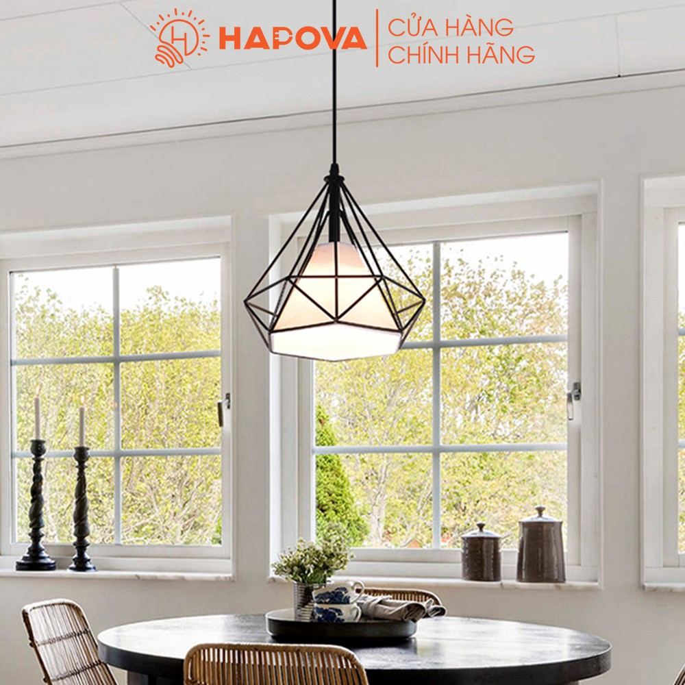 Bộ 3 Đen thả, đèn trang trí kim cương HAPOVA YOSINO 6527/380/3