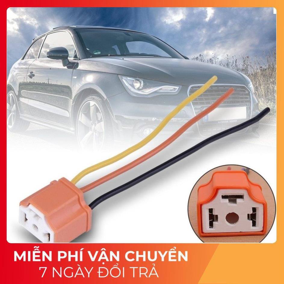 ⚡️GIÁ TỐT⚡️ Cổng Kết Nối/ Đầu Nối Dài Chân Đèn Pha H4 Cho Xe Ôtô - Mặt Đế Ceramic Sứ Chịu Nhiệt
