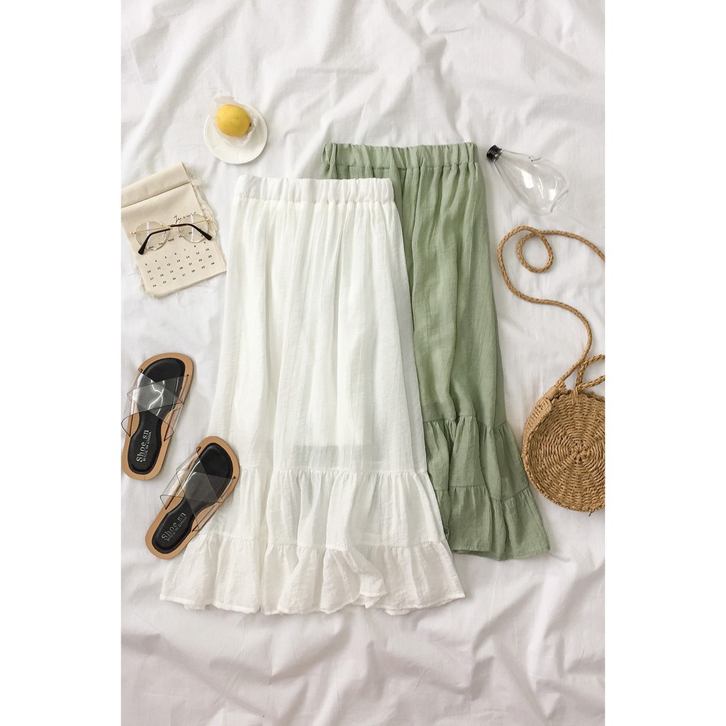 Chân váy dài Xòe tầng mỏng nhẹ nhàng (HÀNG SẴN) | BigBuy360 - bigbuy360.vn