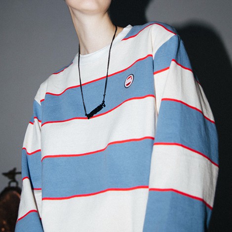 Áo dài tay in họa tiết kẻ sọc thời trang Hàn Quốc cá tính cho nam và nữ | BigBuy360 - bigbuy360.vn