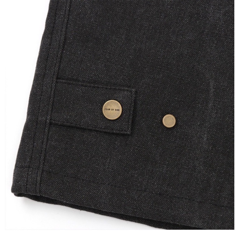 ⚡️⚡️Áo khoác FEAR OF GOD 7TH / Black Canvas Work Jacket - Jacket  FOG/ jacket essentials