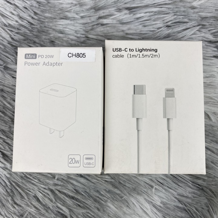 Bộ sạc nhanh (củ sạc PD20W + cáp Type C to ) cho IP- Mã TZCH805
