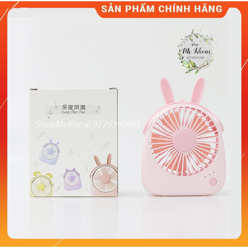 [TẶNG DÂY TREO+TẶNG DÂY SẠC] Quạt mini cầm tay 2020 [SIÊU DỄ THƯƠNG] - Quạt tai thỏ, Quạt sạc để bàn, mang đi chơi