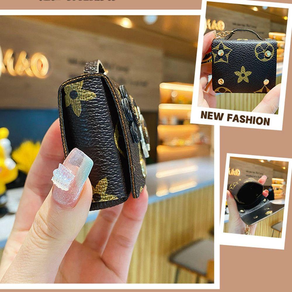 Móc Khóa / Túi Xách Mini Bằng Da Họa Tiết Hoạt Hình Sáng Tạo