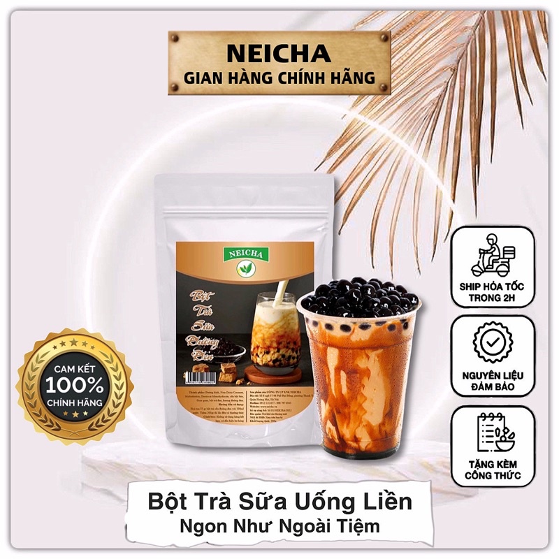 Bột Trà Sữa Neicha Vị Đường Đen/ Nguyên liệu pha trà sữa PHA SẴN SIÊU NHANH, thơm ngon béo ngậy.