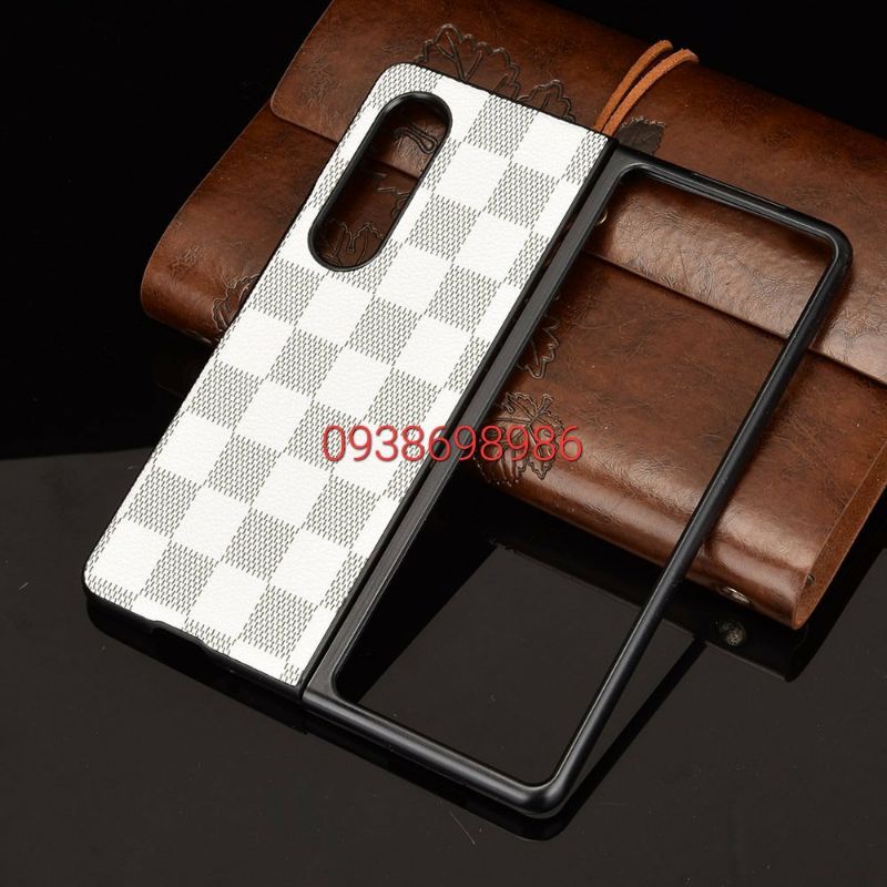 Ốp lưng hoạ tiết kẻ caro cho Samsung galaxy Z Fold 4 / Z Fold 3 bảo vệ máy