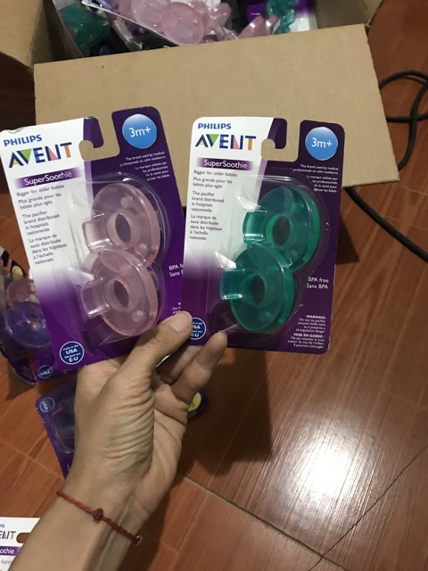 Ti giả ngậm chống vẩu Avent 0-3m và 3m+ - Mỹ