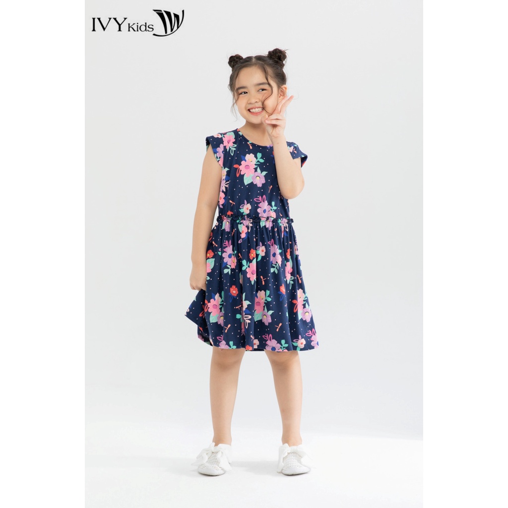 Đầm thun xòe bé gái IVY moda MS 42G1297