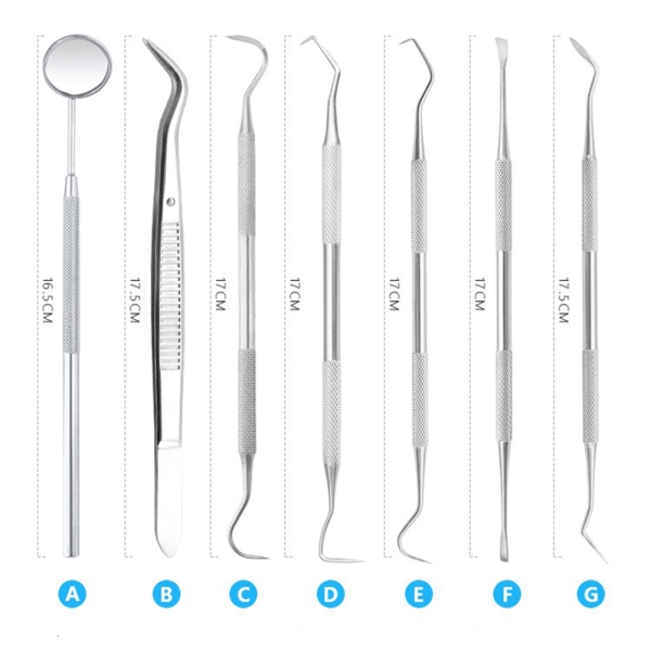 Bộ dụng cụ cạo vôi răng bằng thép không gỉ cao cấp