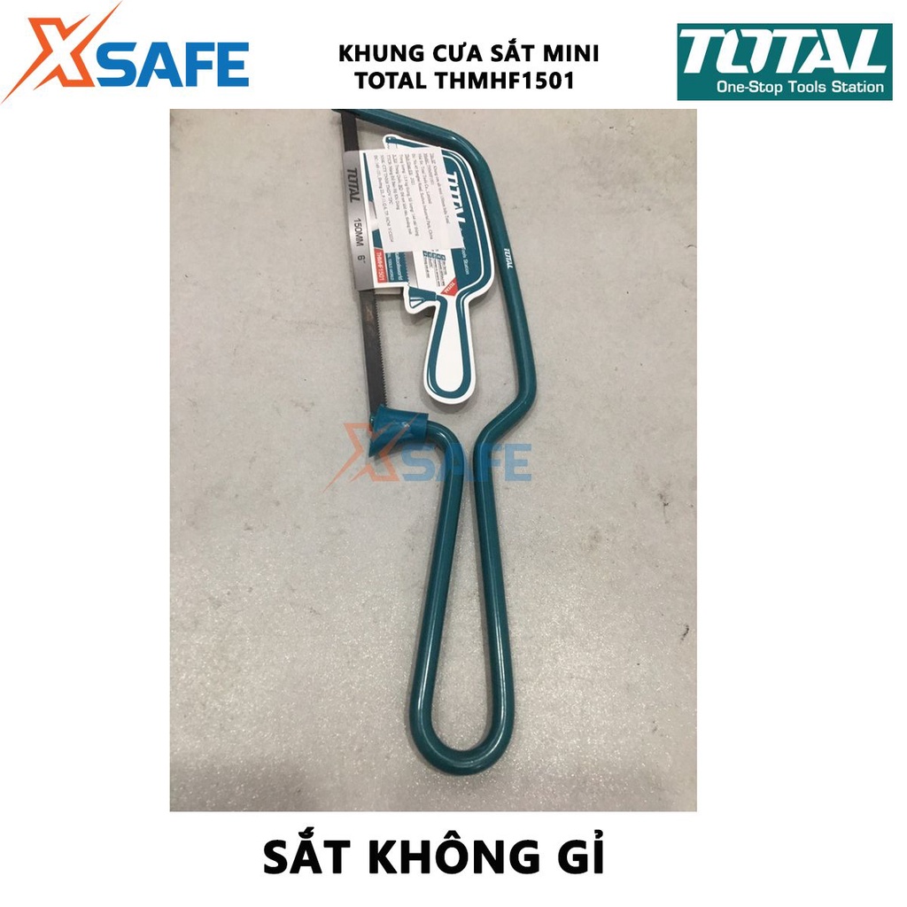 Khung cưa sắt mini Total THMHF1501 | Khung cưa sắt cầm tay kích thước 150mm (6&quot;) khung lắp lưỡi cưa, thép cao cấp