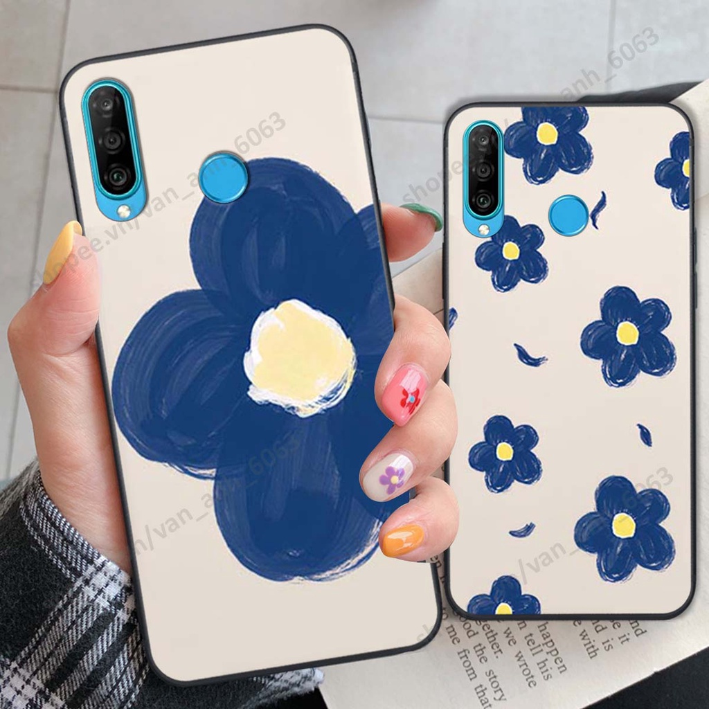Ốp lưng Huawei Nova 4e / P30 Lite in hình hoa, gấu rich bear nghệ thuật, thời trang