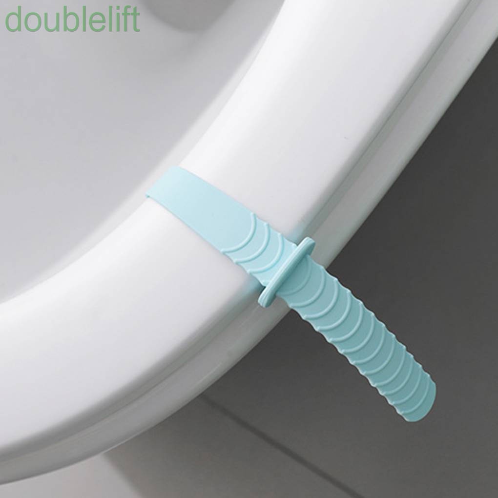 2 Dụng cụ nâng nắp bồn cầu bằng silicon màu sắc ngẫu nhiên