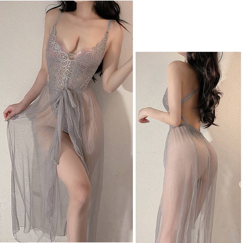 Bộ Đồ Ngủ Liền Thân Phối Ren Lưới Xuyên Thấu Gợi Cảm Cho Nữ