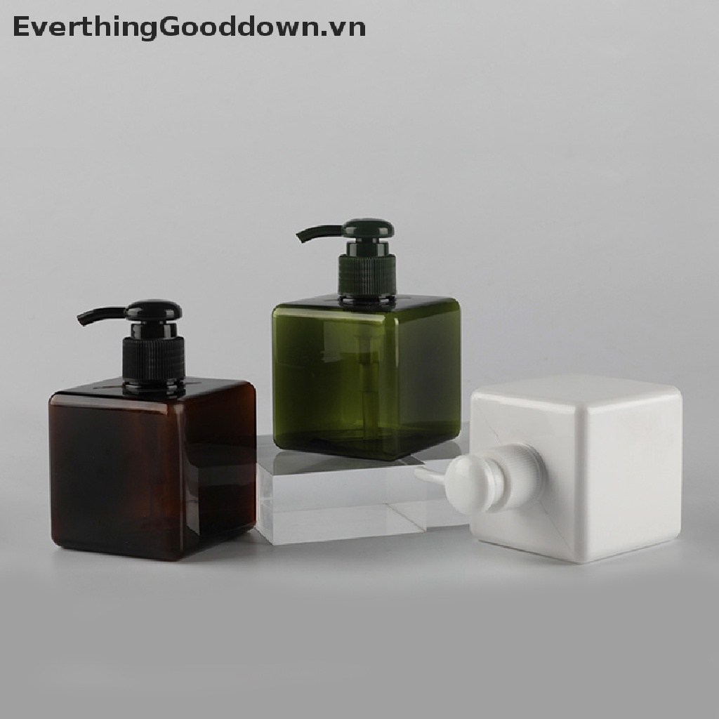 Everthinggooddown Chai Nhựa Rỗng Trong Suốt Đựng Dầu Gội Đầu