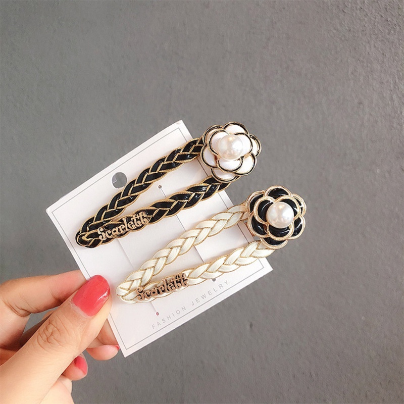 Kẹp Tóc Nhỏ Bằng Da Dệt Tay Hình Hoa Trà Có Mùi Thơm Cho Đầu Kẹp C