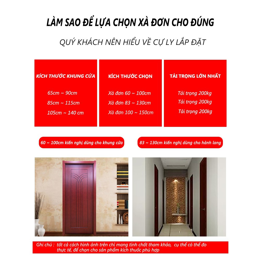 YB01/YB02 Xà đơn treo tường ( An toàn cao cấp ) gắn cửa YB01/YB02