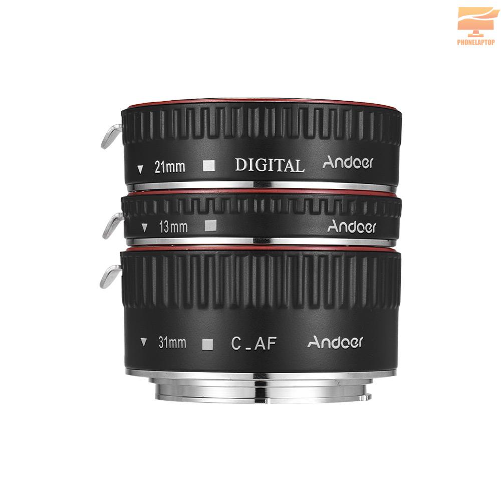 Lapt Andoer Brand New Upgraded Macro Extension Tube Set 3-Piece 13mm+21mm+31mm Auto Focus Extension Tube Rings for Canon EOS Camera Body and Lens of The 35mm SLR for Canon all EF and EF-S Lenses