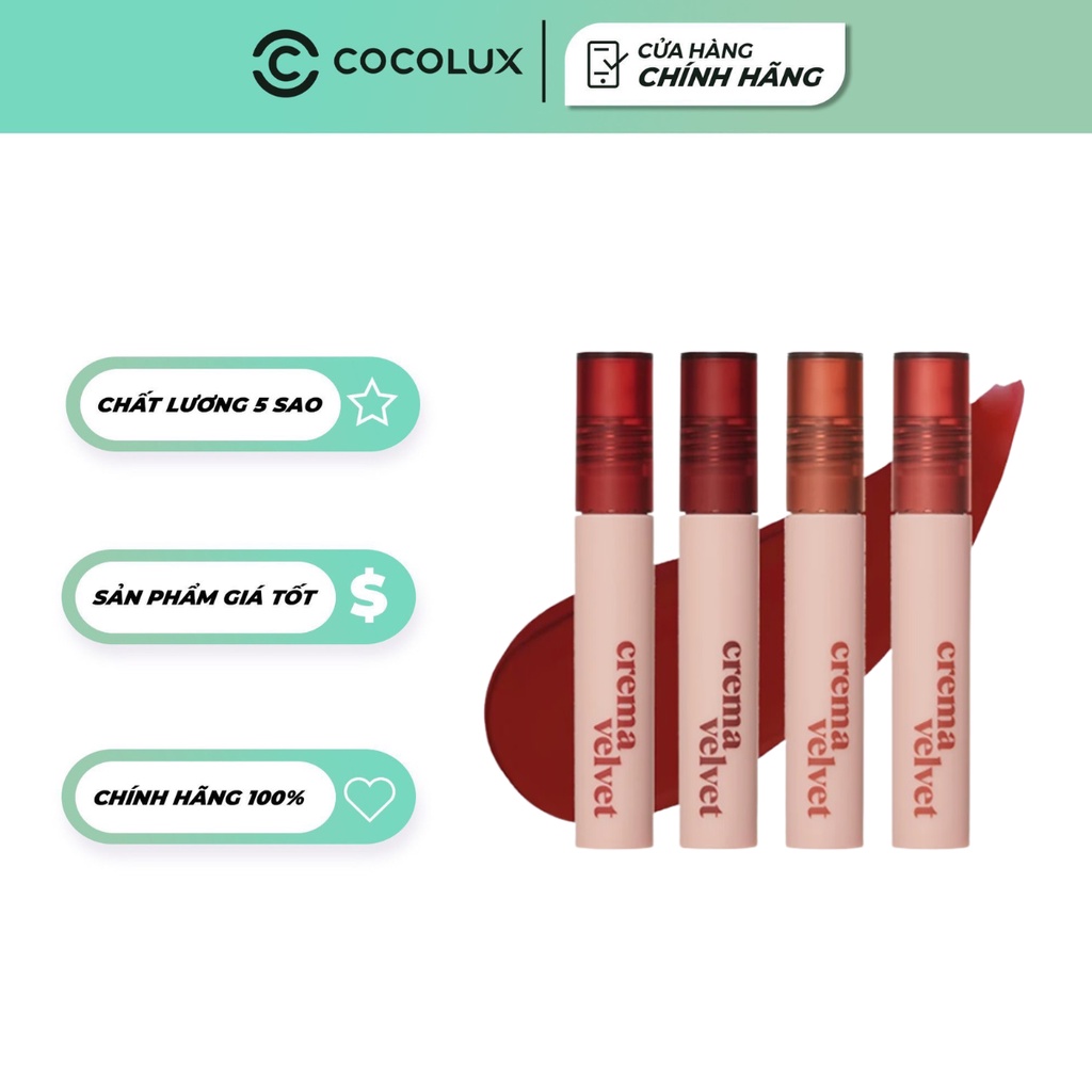 Son kem lì Etude Crema Velvet Cocoshop