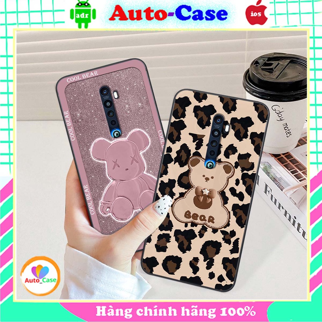 Ốp Oppo Reno 2f / Reno / Reno Z / Reno 2 in hình Gấu, Bear, Bearbiick, Caro cao cấp