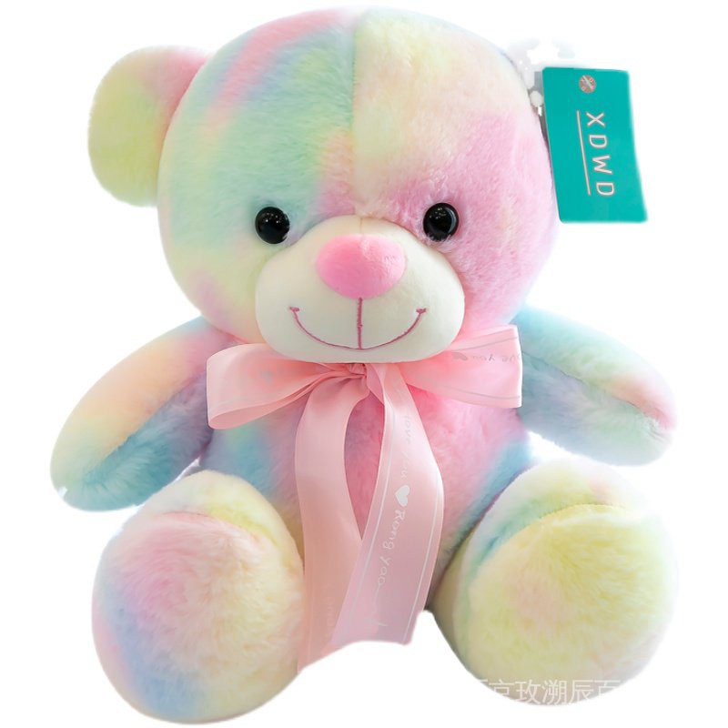 Gấu Teddy Nhồi Bông Màu Cầu Vồng Dễ Thương