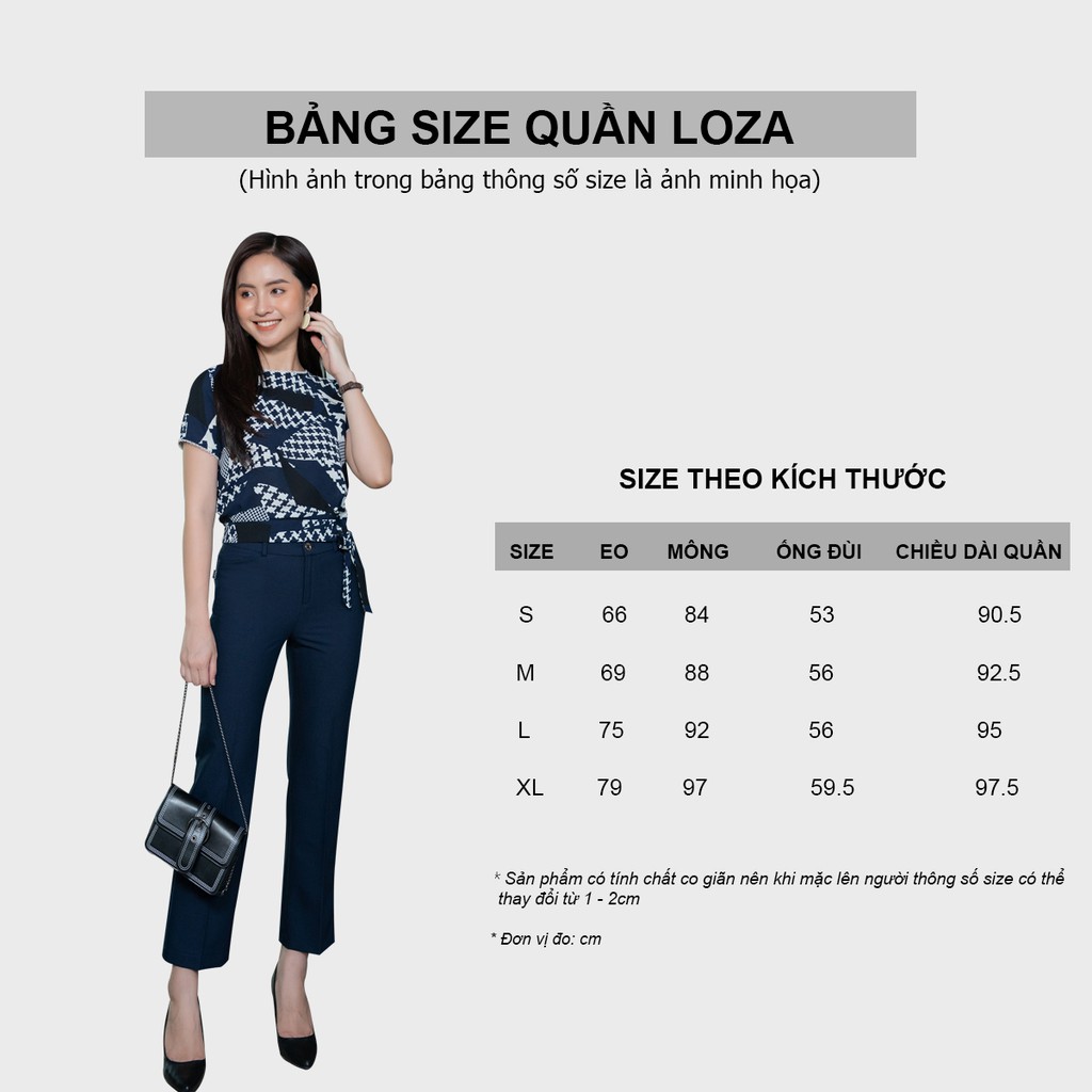 Quần âu nữ LOZA màu tím than dáng ôm vảy - LQ3090