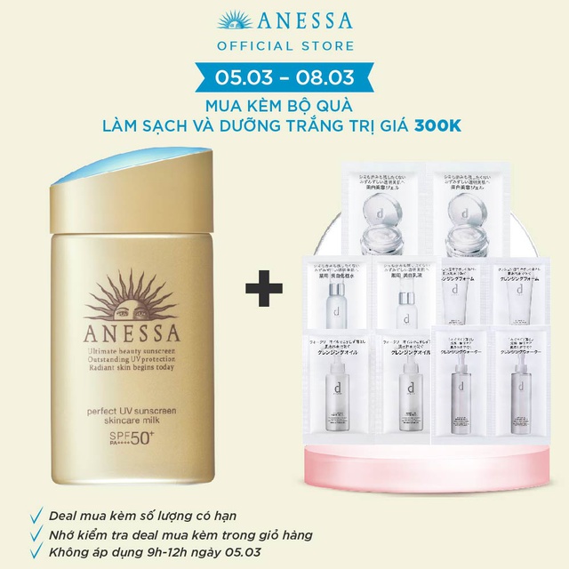 Hình ảnh Sữa chống nắng dưỡng da bảo vệ hoàn hảo Anessa Perfect UV Sunscreen Skincare Milk 60ml _16152