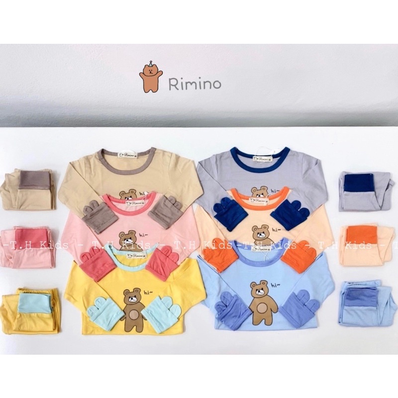 BỘ DÀI TAY THUN LẠNH CON GẤU CHO BÉ TRAI/ GÁI (8-18kg)