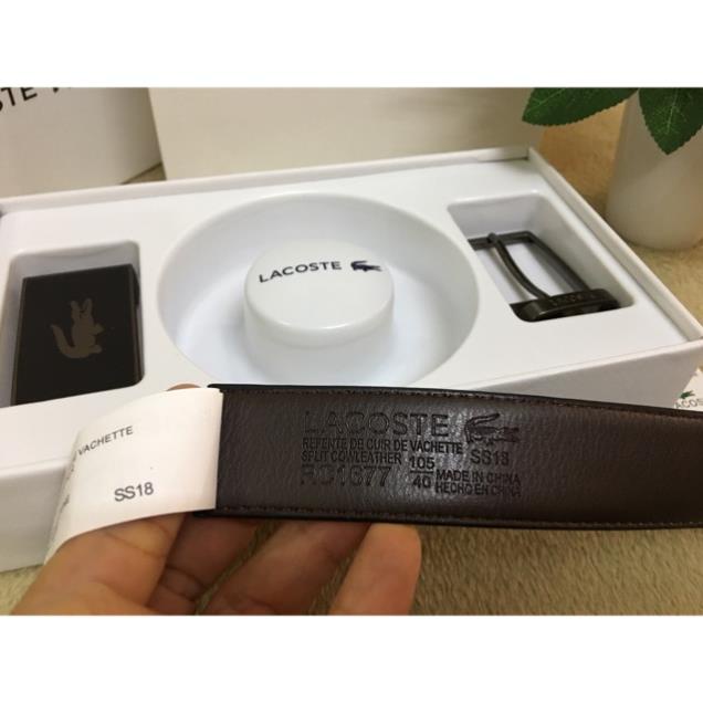 Dây nịt nam lacoste CHÍNH HÃNG - DA THẬT New