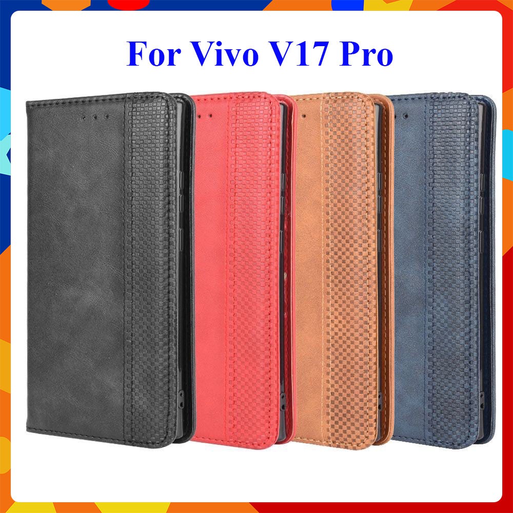 [FreeShip] Bao da dạng ví Vivo V17 Pro (cam kết xịn) hit nam châm, ngăn đựng thẻ tiền tiện lợi