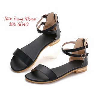 ❤FREESHIP50K❤ Giày sandal bệt quai ngang màu đen mờ size lớn 40 41 42 43 44