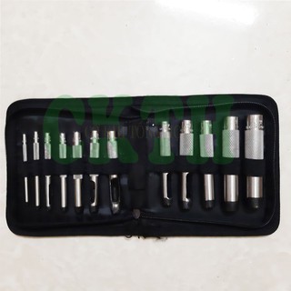 Đục Lỗ Gioăng, Bộ Dụng Cụ Đục Lỗ tròn 12 Chi Tiết 3-16mm cao cấp