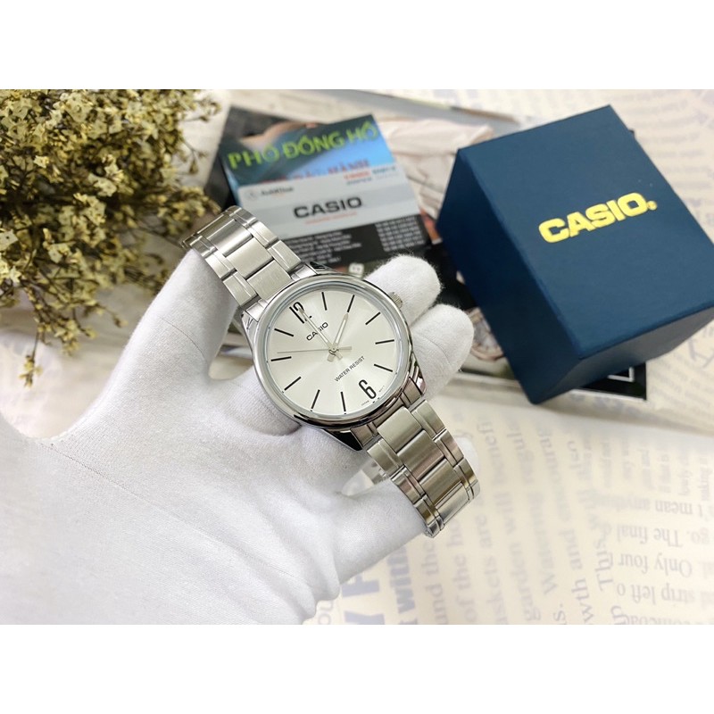 Đồng hồ nam dây kim loại Casio chính hãng Anh Khuê MTP-V005D-7BUDF