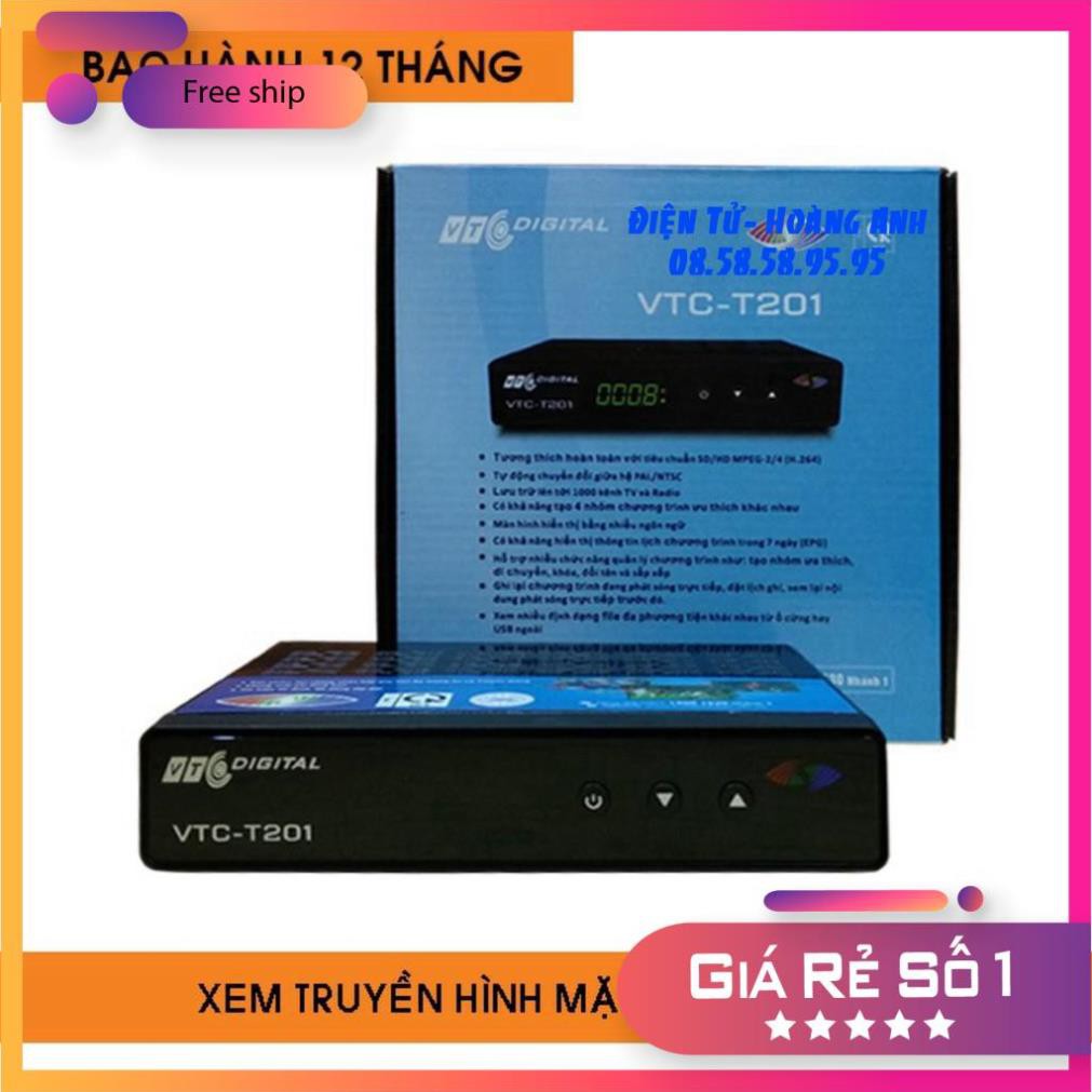 Đầu thu kỹ thuật số DVD -T2. VTC T201- giá tốt