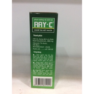 phun sương vệ sinh tai ray-c 10ml