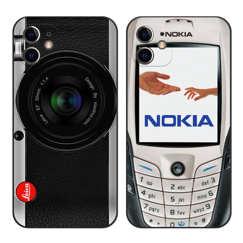 Bao da điện thoại hoài cổ, thương hiệu thời trang, bao mềm chống rơi trí thun ngắn tay | BigBuy360 - bigbuy360.vn