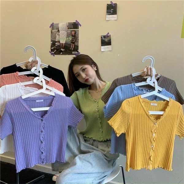 [ÁO Croptop] – Áo thun kiểu (Kèm ảnh thật)