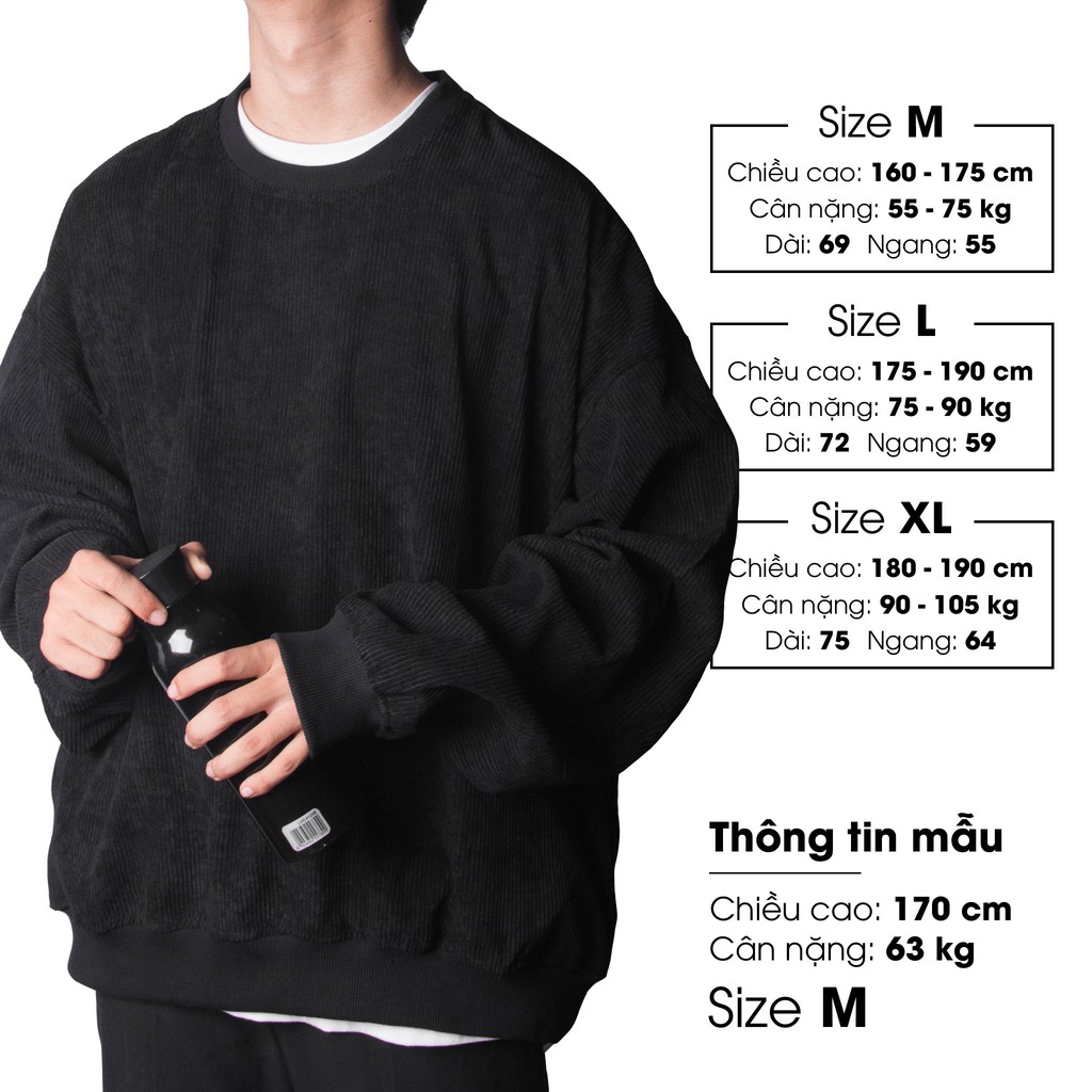 Áo FF OVERSIZE OVERSIZE CODUROY COFFEE SWEATER | BigBuy360 - bigbuy360.vn