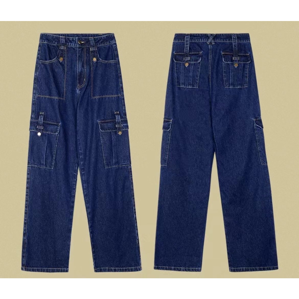 Quần Jeans Nữ Dài Ống Rộng Thời Trang