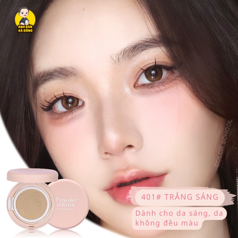 Cushion Phấn Nước Dưỡng Ẩm Kiềm Dầu COLOR SCHOOL Moisturizing Nude Air Cushion Cream CS044