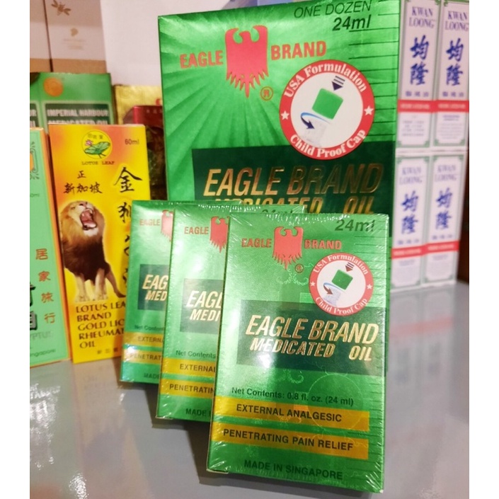 Dầu gió xanh Eagle Brand 2 nắp Singapore xuất USA chuẩn 100%