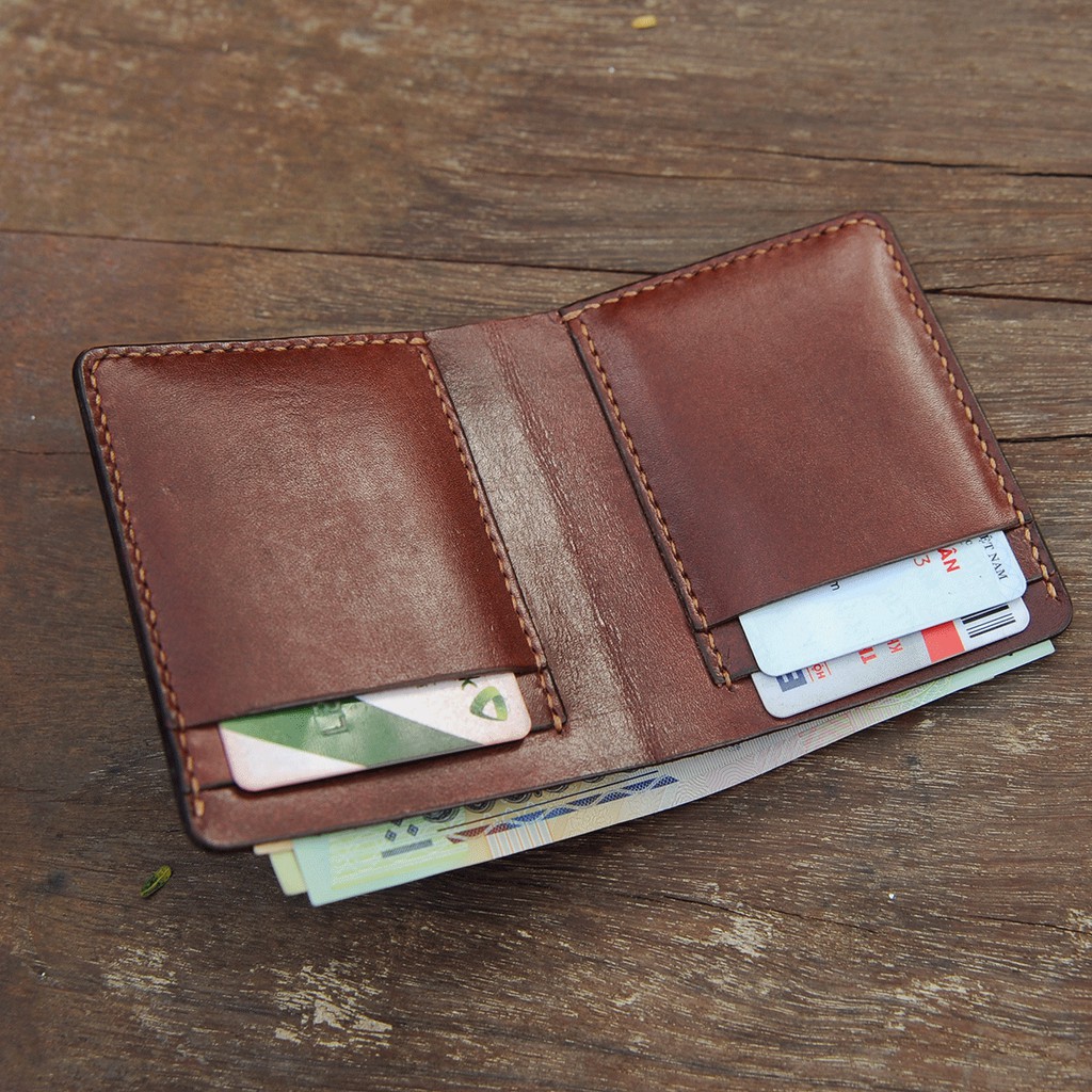 Ví đứng nam - Da bò nhập khẩu - Đồ da Handmade VI300